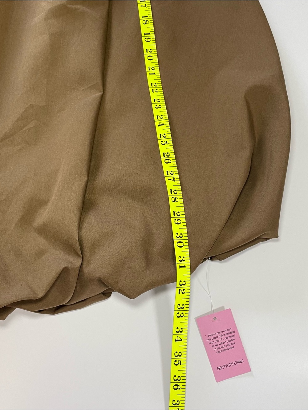 PrettyLittleThing Brown Balloon Midi Skirt High Waist Bubble Hem XS NWT - Picture 6 of 15